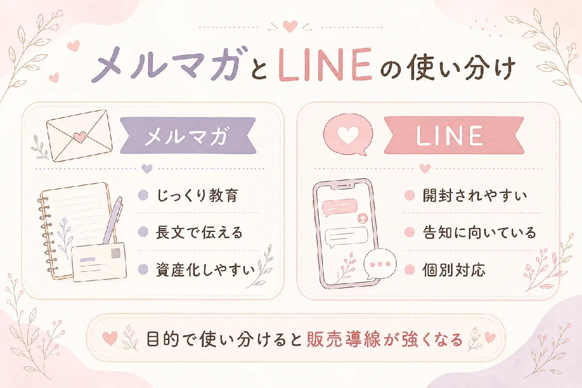 メルマガとLINE公式の使い分け