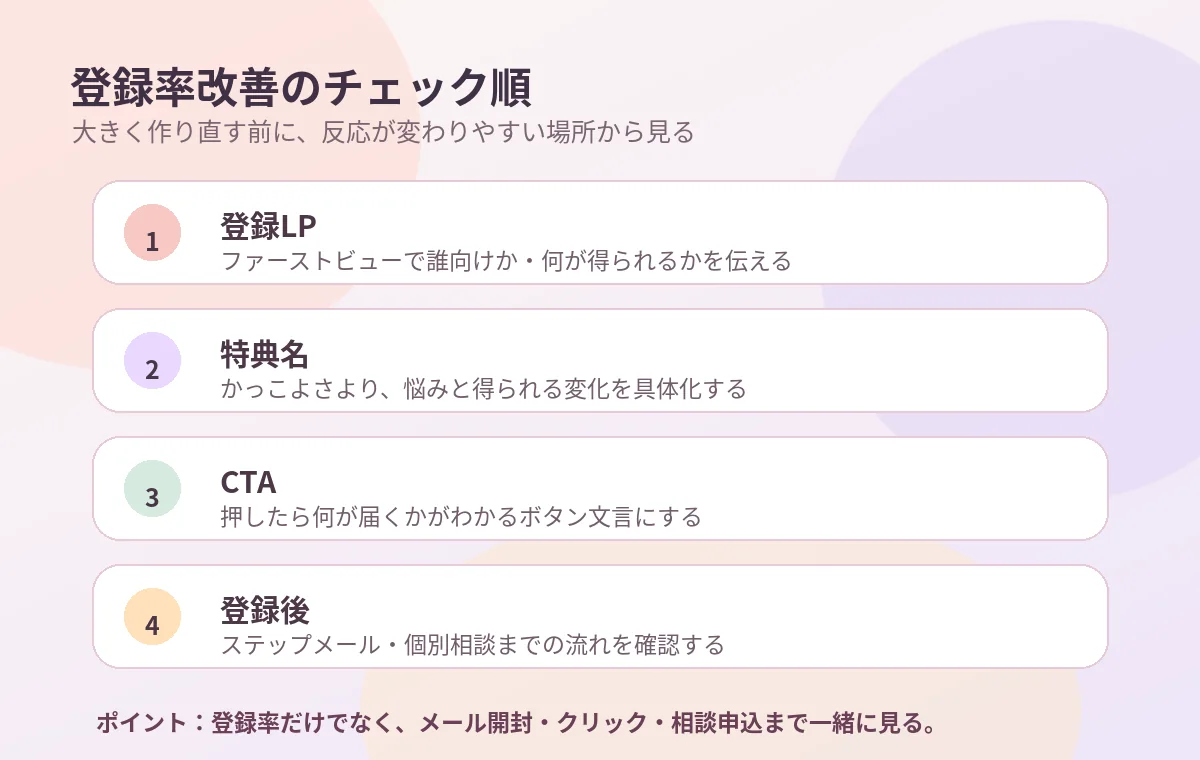 メルマガ登録率改善の3ポイント