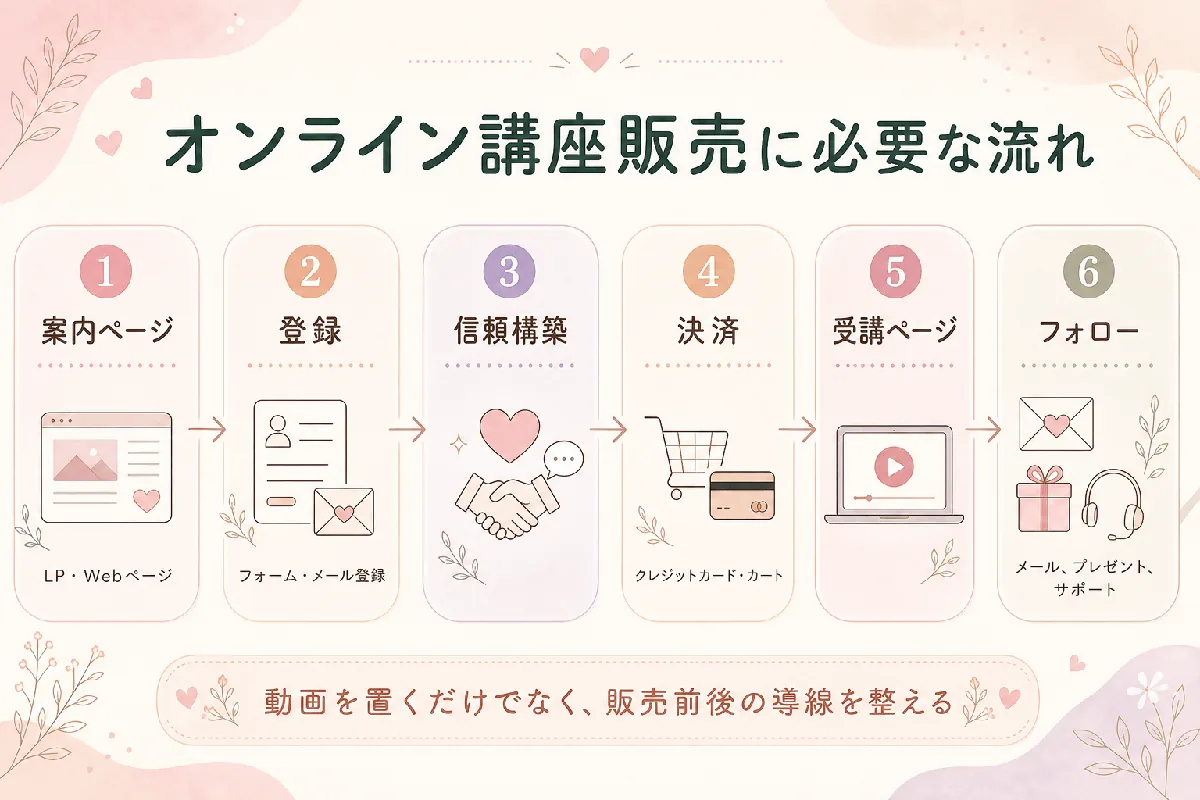 オンライン講座販売に必要な流れ