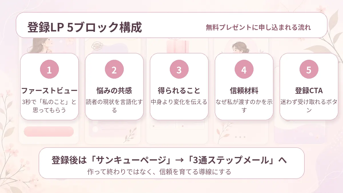 登録LPの5ブロック構成