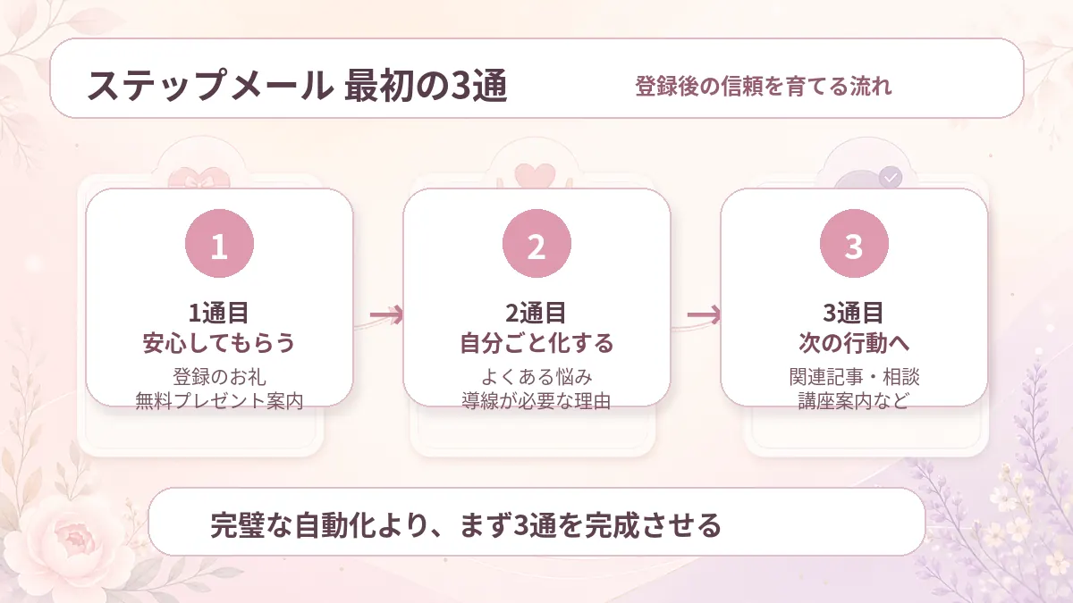 ステップメール最初の3通